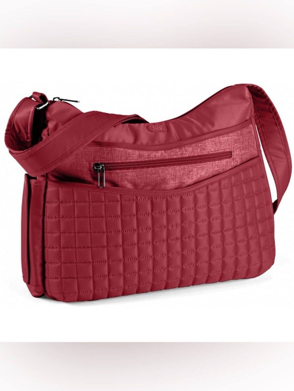 Lug® Aerial Across / Cross Body Bag Red Quilted Crossbody Bag with Front Zip